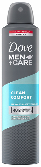 Dove Men Clean Comfort Spray Antyperspirant 250ml