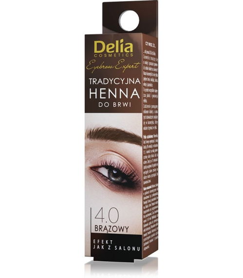 Delia Henna Tradycyjna do Brwi i Rzęs brązowa 2 g