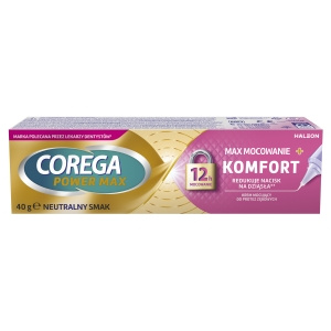 Corega Power Max Krem mocujący do protez zębowych neutralny smak 40 g