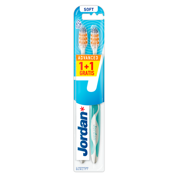 JORDAN ADVANCED SOFT TOOTHBRUSH 1+1free