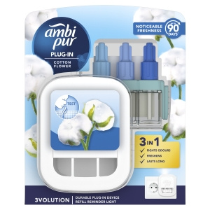 Ambi Pur 3Volution Elektrischer Lufterfrischer, Starterset, Baumwolle 20 ml