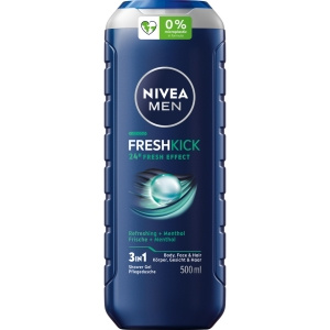 Nivea MEN Fresh Kick 3in1 shower gel 500ml
