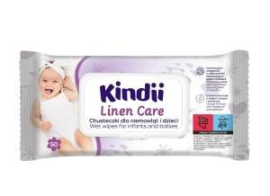 Kindii Chusteczki nawilżane Linen Care 50szt