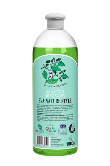 Shampoo für normales und fettiges Haar Eva Natura Birke 1 l