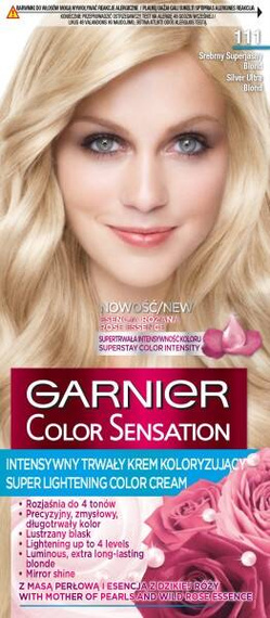 Garnier Color Sensation Intensive permanente Farbcreme 111 Silber Super Hellblond