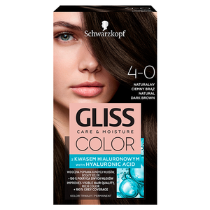 Schwarzkopf Gliss Color Farba do włosów naturalny ciemny brąz 4-0