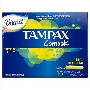 Tampax Compak Regular Tampons with applicator, x16