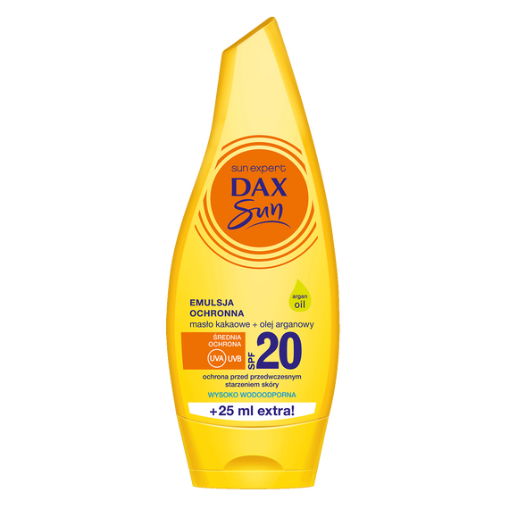  DAX SUN EMULSJA DO OPALANIA Z MASŁEM KAKAOWYM I OLEJEM ARGANOWYM SPF 20 175ML