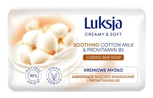 Luksja Creamy & Soft Creamy soothing soap with cotton milk and provitamin B5 90 g