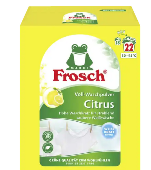 Frosch Proszek do prania cytrynowy 1,45 kg (22 prania) z Niemiec