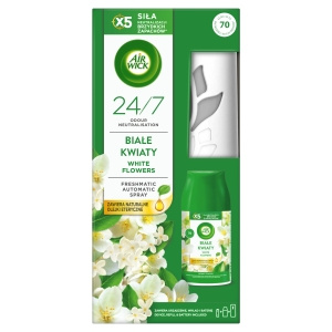 Air Wick Essential Oils Automatyczny odświeżacz powietrza białe kwiaty 250 ml