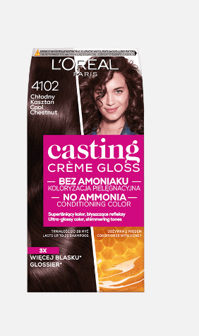 L'Oreal Paris Casting Crème Gloss farba do włosów 4102 Chłodny Kasztan