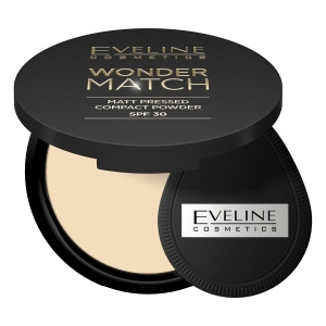 Eveline Cosmetics Wonder Match Matte Pressed Powder with SPF 30, No. 01 light beige