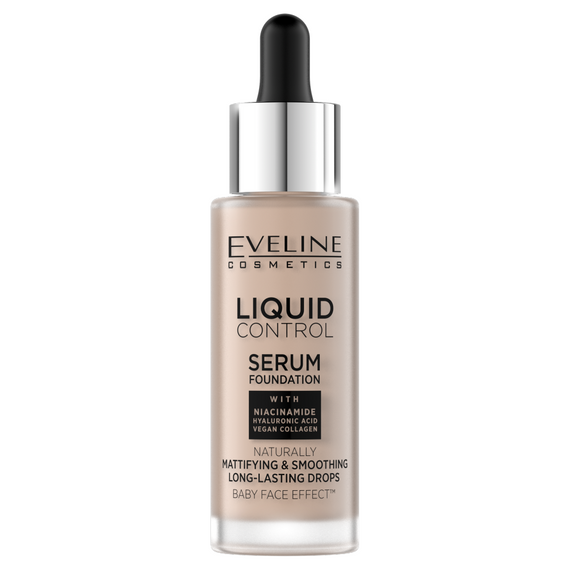 Eveline Cosmetics Liquid Control HD Matujący podkład do twarzy, 020 Rose Beige