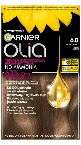 Garnier Olia Farba do włosów 6.0 Jasny brąz