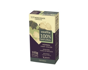 Venita 100 % NATÜRLICHES Pflanzenhaarfärbemittel Nr. 1.11 INDIGO SCHWARZ