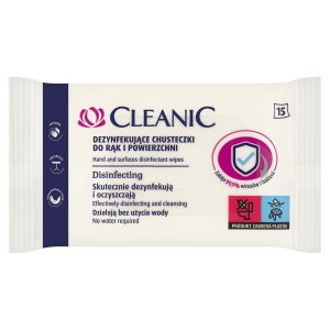 Cleanic Desinfektionstücher für Hände und Oberflächen 1op.-15Stück