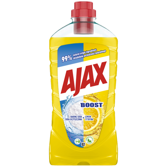 Ajax BOOST Backpulver und Zitrone Universalflüssigkeit 1l