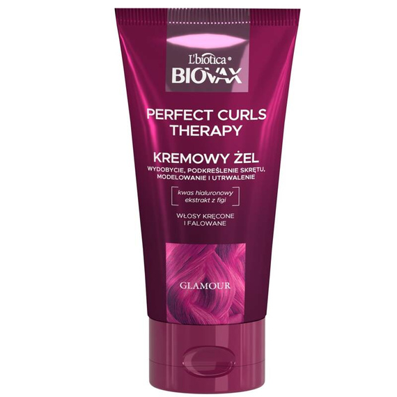 L'biotica Biovax Glamour Perfect Curls Therapy feuchtigkeitsspendendes Stylinggel für Wellen und Locken 150 ml