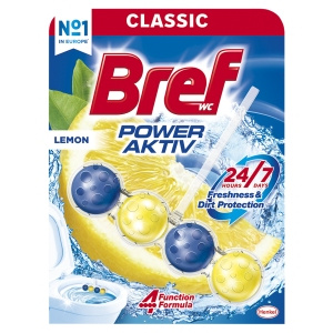 Bref WC Power Aktiv Wasch- und Duftanhänger für Toilettenschüssel Zitrone 50 g