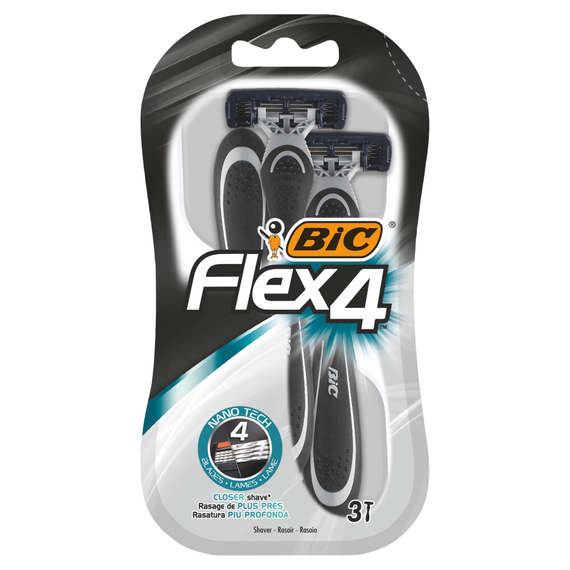 BiC Flex 4 Jednoczęściowe maszynki do golenia 3 sztuki