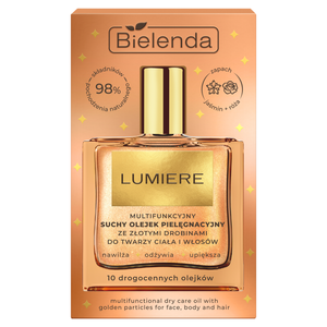 Bielenda Lumiere Multifunkcyjny suchy olejek pielęgnacyjny ze złotymi drobinami 50 ml