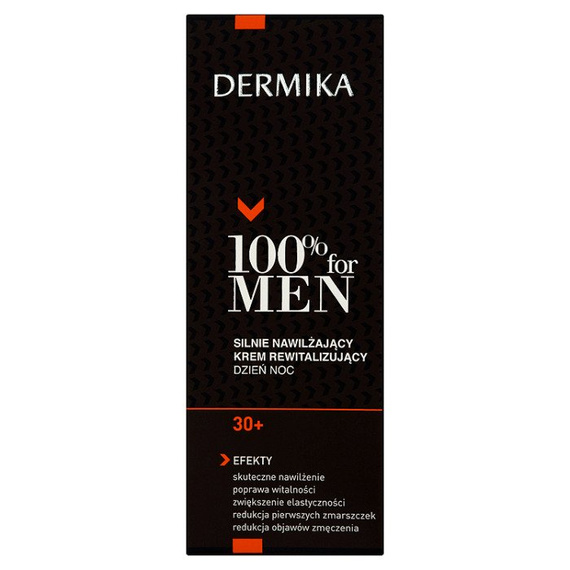 Dermika 100% for Men 30+ Silnie nawilżający krem rewitalizujący dzień noc 50ml