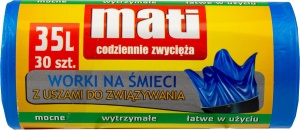 WORKI NA SMIECI 35L (30) LDPE+HDPE NIEBIESKIE UM14-15