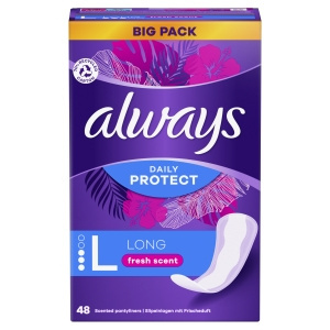 Always Daily Protect Long Fresh scented Panty Liners 48 X