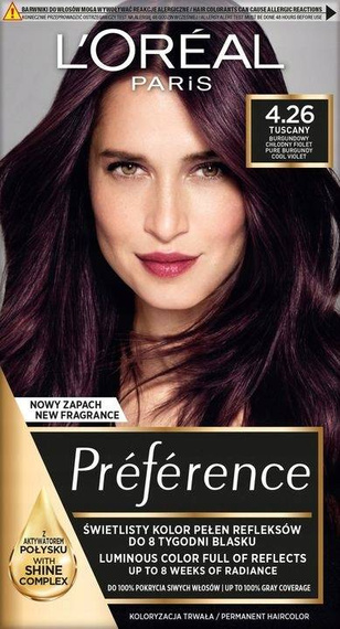 L'Oreal Recital Preference Farba Do Włosów 4.26 Głęboki Chłodny Fiolet 