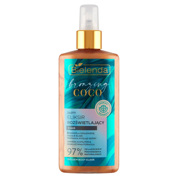 Bielenda Bronzing Coco Goldenes Elixier, das den Körper beleuchtet, 150 ml