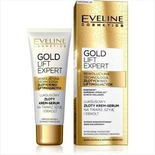 Eveline Gold Lift Expert Złoty krem-serum twarz, szyja, dekolt 30ml