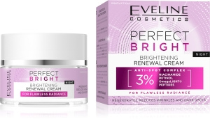 EVELINE Perfect Bright – Rozjaśniający Krem Odmładzający na Noc 50 ml