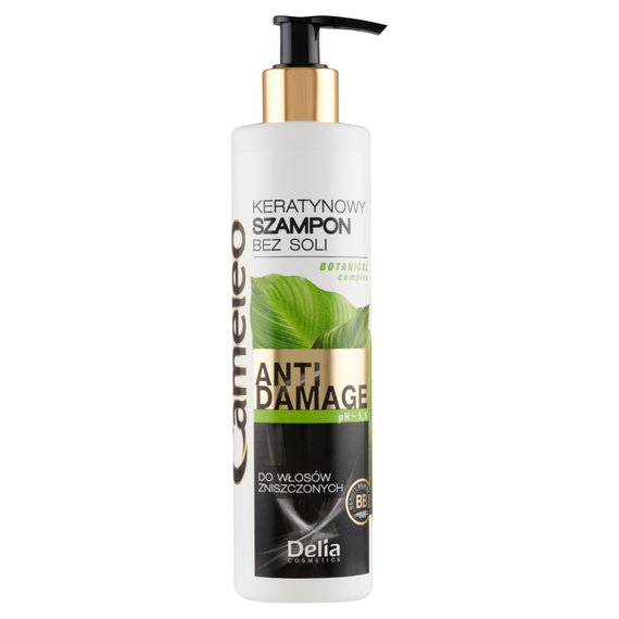 Cameleo Anti Damage Keratin Shampoo ohne Salz für strapaziertes Haar 250 ml