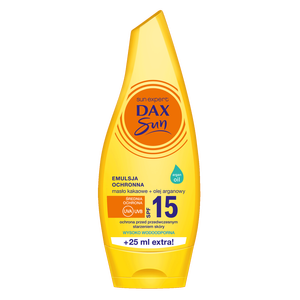 DAX SUN EMULSJA DO OPALANIA Z MASŁEM KAKAOWYM I OLEJEM ARGANOWYM SPF 15 175ML