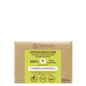 Barwa Hipoalergiczne tradycyjne polskie szare mydło z ekstraktem z mniszka lekarskiego 100 g