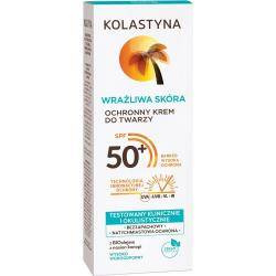 Kolastyna Opalanie Krem ochronny do twarzy SPF50 do skóry wrażliwej 50 ml