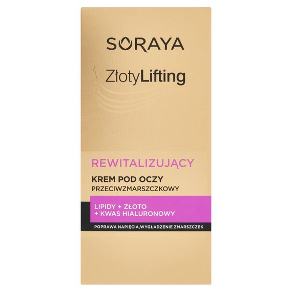 Soraya Złoty Lifting Rewitalizujący krem pod oczy przeciwzmarszczkowy 15 ml