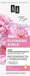 AA Flowers&Oils 75+ Odbudowa Krem przeciwzmarszczkowy na okolice oczu i ust 15 ml