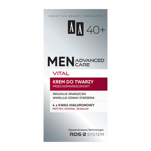 AA Men Advanced Care Vital 40+ Krem do twarzy przeciwzmarszczkowy 50 ml