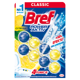 Bref WC Power Aktiv Wasch- und Duftanhänger für Toilettenschüssel Zitrone 2 x 50 g