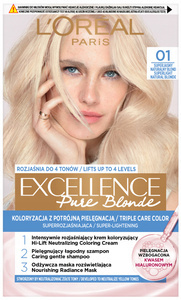 L'Oréal Paris Excellence Pure Blonde Farba do włosów 01 ultra-jasny naturalny blond