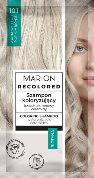 Marion Recolored Szampon koloryzujący Szamponetka 10.1 Platynowy Blond 35ml