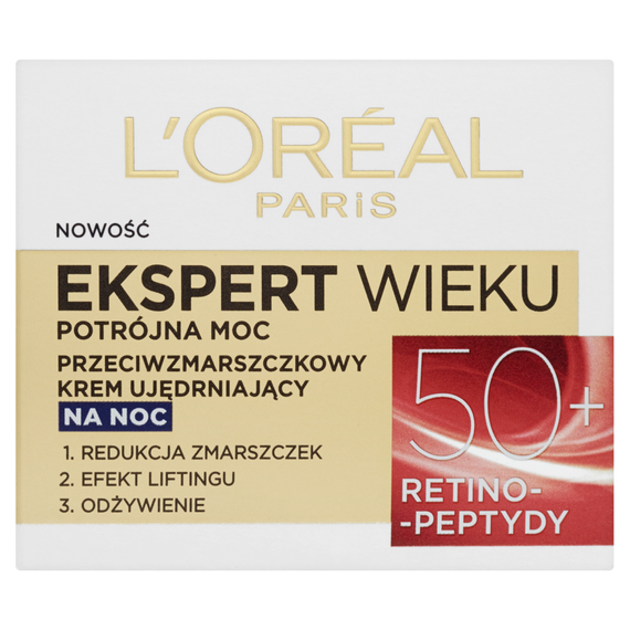 L'Oréal Paris Ekspert Wieku 50+ Przeciwzmarszczkowy krem ujędrniający na noc 50 ml