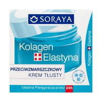 Soraya KOLAGEN+ELASTYNA Przeciwzmarszczkowy krem tłusty na dzień i na noc  50ml