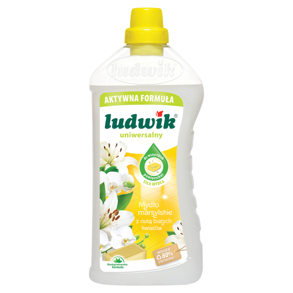 Ludwik Universal Liquid Marseille soap with a hint of white flowers 1 l