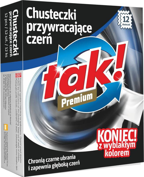 Tak CHUSTECZKI DO PRANIA (12) PRZYWRACAJĄCE CZERŃ