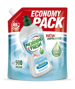 Morning Fresh Sensitive Konzentriertes Geschirrspülmittel, Nachfüllpack, 900 ml