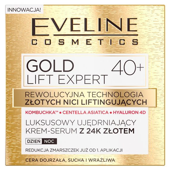 Eveline cosmetics Gold Lift Expert Luxurious firming cream-serum with 24K gold,d/n, 40+