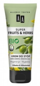 AA Super Fruits&Herbs krem do stóp oliwka&wiesiołek 75 ml